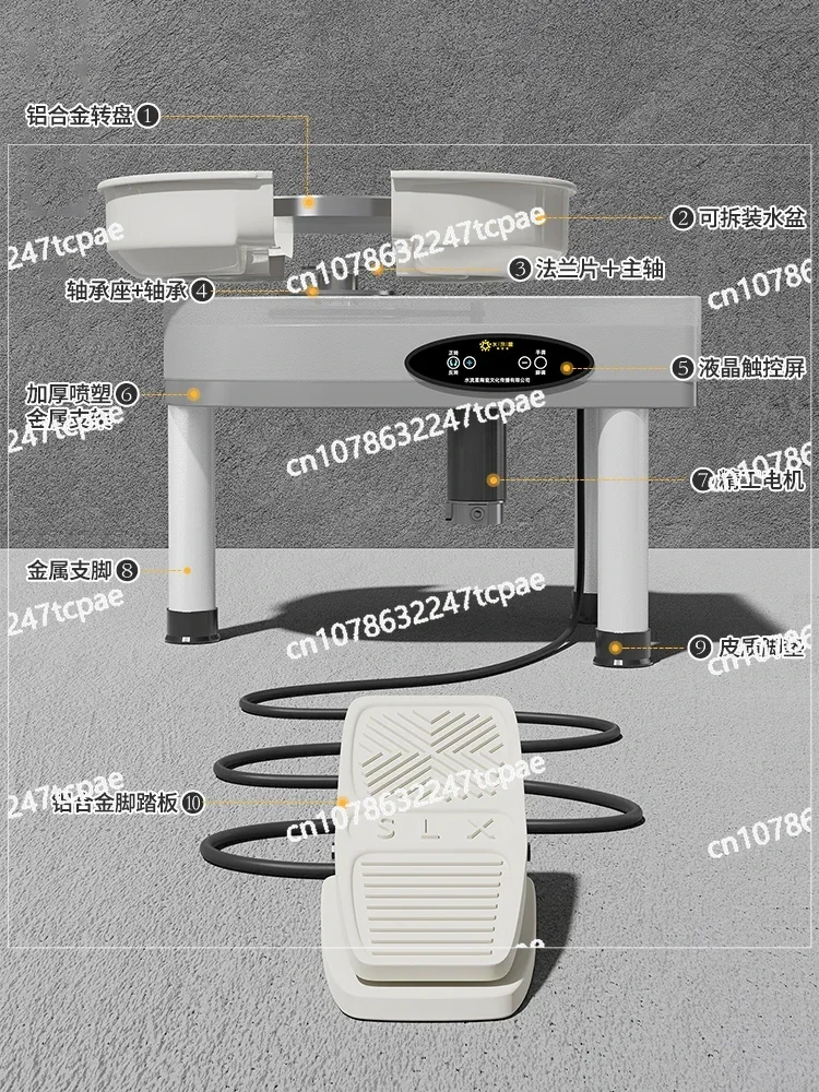 

Hydrometeor Ceramic Art LCD Touch Drawing Machine Continuously Variable Speed Drawing Machine School Pottery Bar Pottery Equipme
