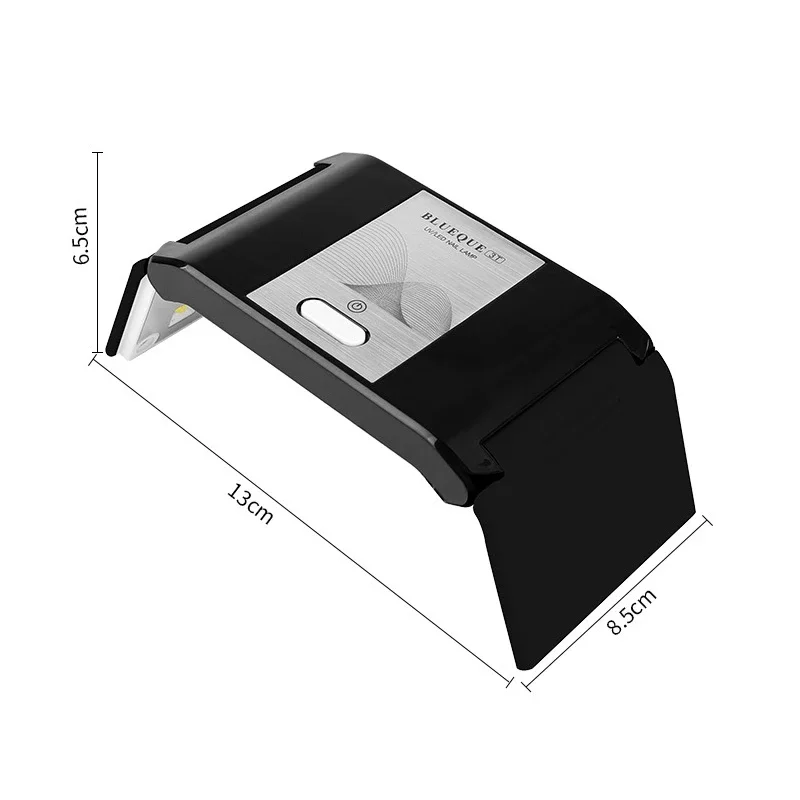مجفف أظافر محمول بالأشعة فوق البنفسجية لتجفيف طلاء الجل ، جاذبية مغناطيسية قابلة للطي ، مصباح حساس ذكي ، ضوء بالأشعة فوق البنفسجية للأظافر ، 12 مصباح