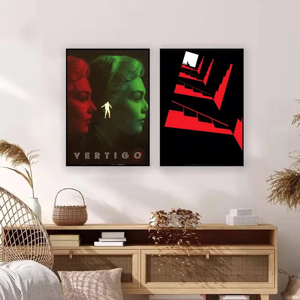Movie V-Vertigo Poster Premium Art Wall Decor, Simple Ornament for Living and Leisure Areas
