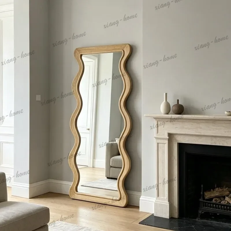 PG Vintage wave design full body mirror i irregular floor fitting mirror against the wall special-shaped mirror