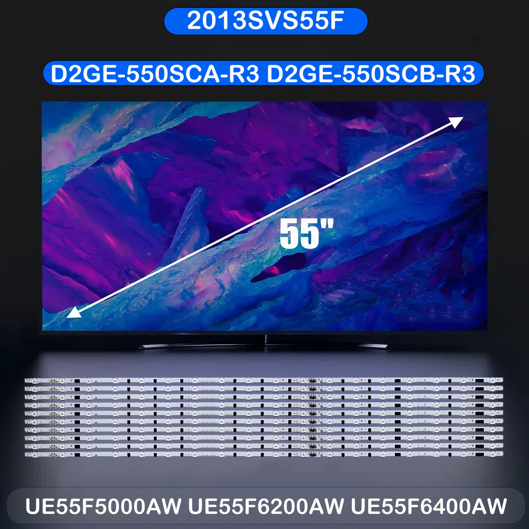 LED شريط إضاءة خلفي ل UE55F5500AW UE55F6100AK UE55F6200AS UE55F6800SS UE55F6320AW UE55F6410AW UE55F6470SS UE55F6475SB #1