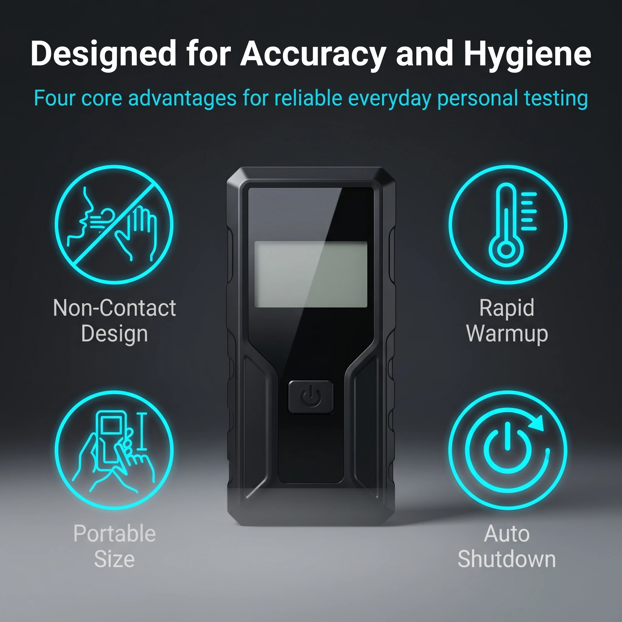 The New Alcohol Detection Instrument/Tester Is a Portable, Breathalyzer-Based, precise LCD Screen with a Large Display, Suitable