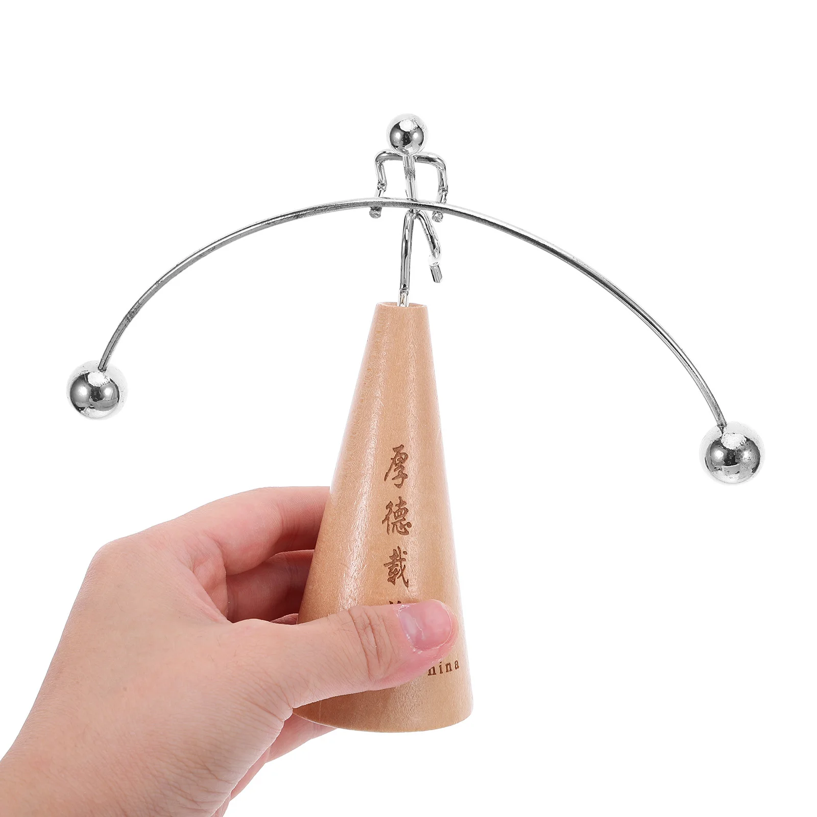 

Weightlifter Balance Desk Sculpture Unique Mini Iron Physics Decor Perpetual Motion Swing Office Science Art Balance Ornament