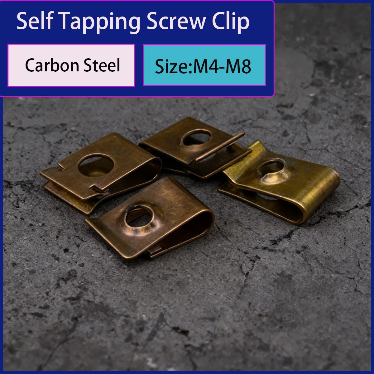 

Galvanized Self-Tapping Screw Clip Motorcycle Leaf Spring Nut Card Spring - Special Fixing Parts M4-M8