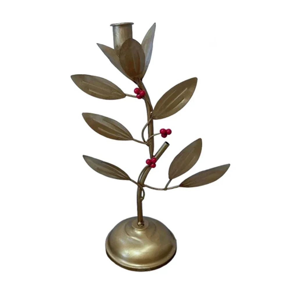 Decorative Candlestick For Parties Home Accessory Vintage Centerpiece 35*21cm Iron Candle Stand Classic Design