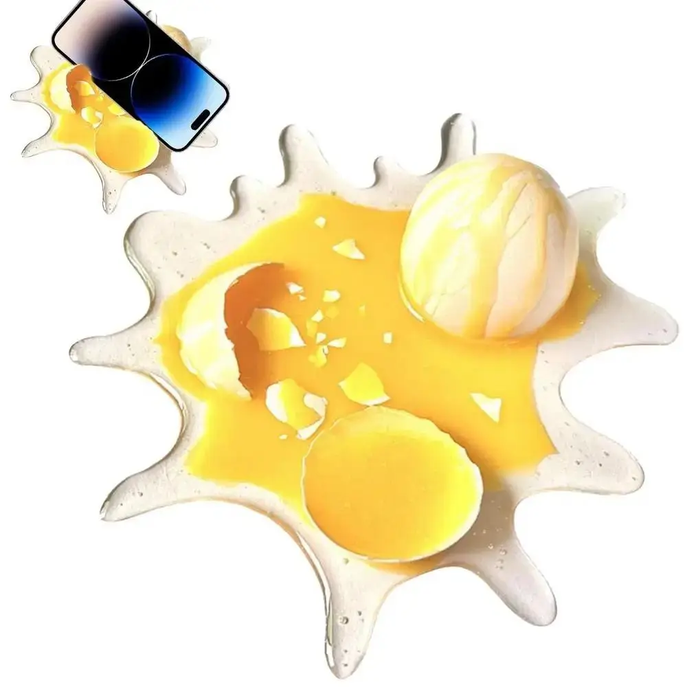 New Plastic Broken Egg Phone Holder Stress Relief Ugly Egg Computer Stand Practical Joke Toy Stand Decoration Prank Toys