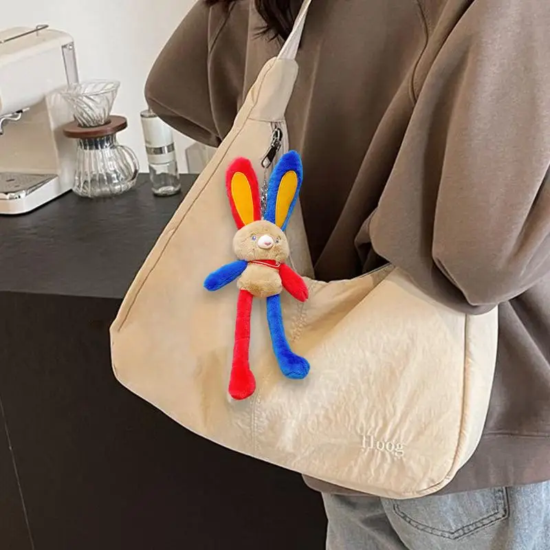 Plüsch Hase Anhänger Weiche Tier Puppe Anhänger Für Rucksack Bunte Gefüllte Hase Plüsch Ornamente Für Auto Innen Geldbörse Zugriffs