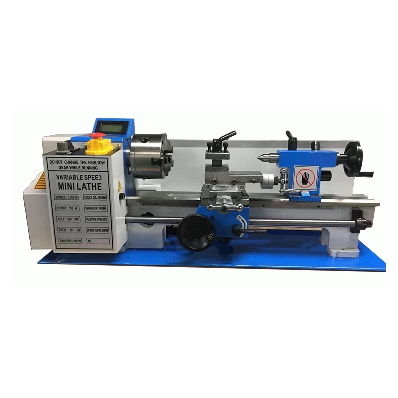 Mini high-Precision DIY Shop Benchtop Metal Lathe Tool Machine Variable Speed Milling