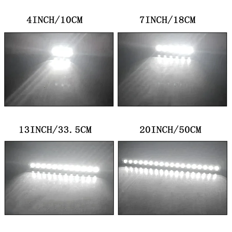 7 بوصة 13 بوصة 20 بوصة سليم عمود إضاءة LED على الطرق الوعرة 12 فولت 24 فولت LED ضوء بار لسيارة شاحنة ATV SUV 4x4 قارب LED ضوء العمل بار #5