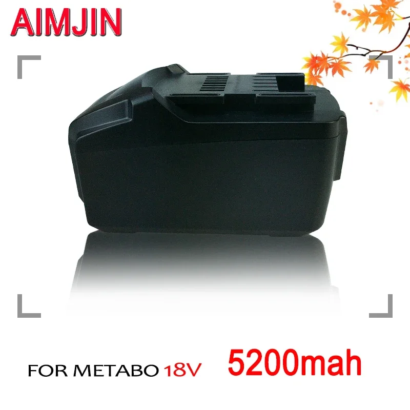 

18V 5200mAh Battery for Metabo Cordless Power Tool Drill Drivers Wrench Hammers,for 625592000 625591000 Tool Battery