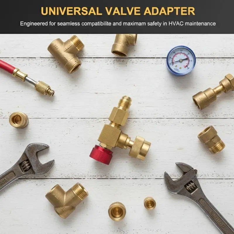 

【L】1 шт. Адаптер предохранительного клапана для хладагентов R22 R410 - для заправки и безопасной подачи жидкости в системы кондиционирования и холодильного оборудования.