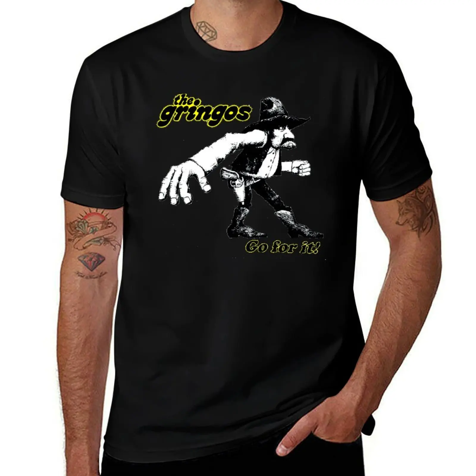 The Gringos Gun fighter..Go for it! T-Shirt Basic Solid Tee for Daily Use T-Shirt