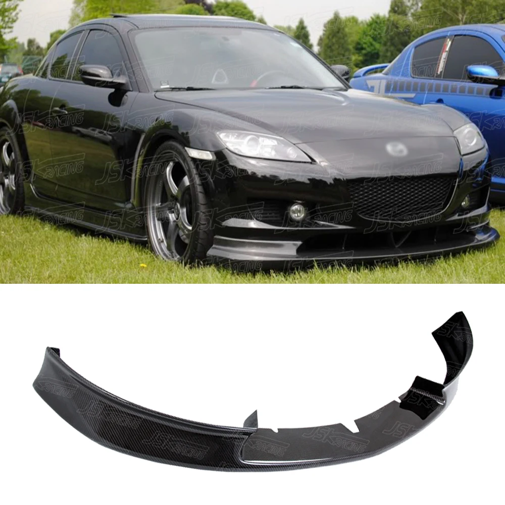 Real Carbon Fiber Front Bumper Spoiler Protection Plate Front Lip For Mazda MAZDA RX8 2003-2007