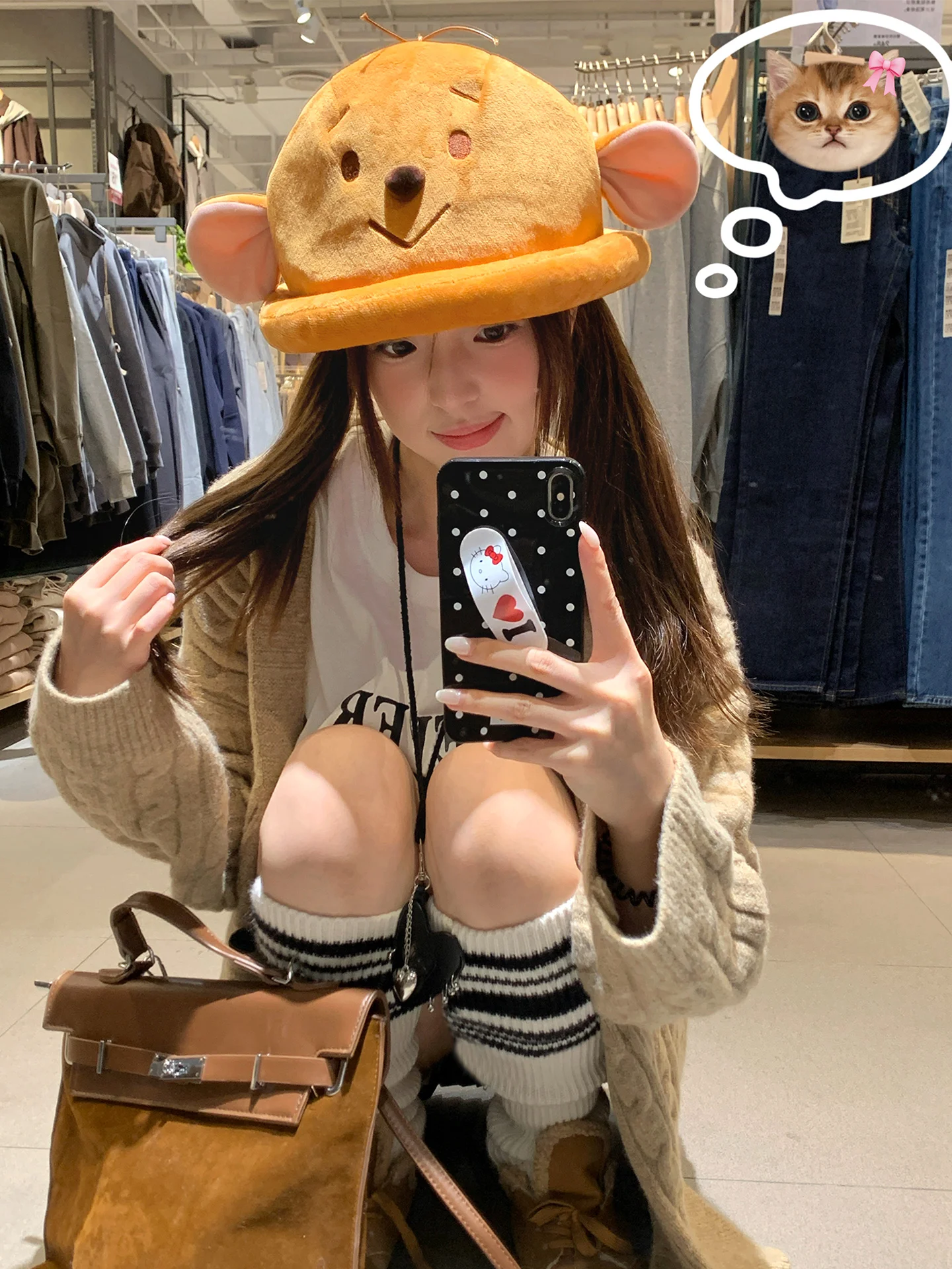 Cute Kangaroo Beanie Hat For Girls Warm And Versatile For Autumn And Winter Great For Photos And Fun