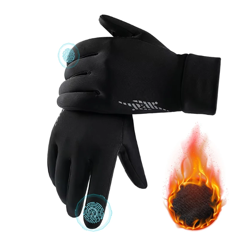 Wind‑Resistant Winter Sports Gloves Men Touch‑Screen Warm Thermal Gloves Flexible Handwear for Skiing Cycling Outdoor Activities