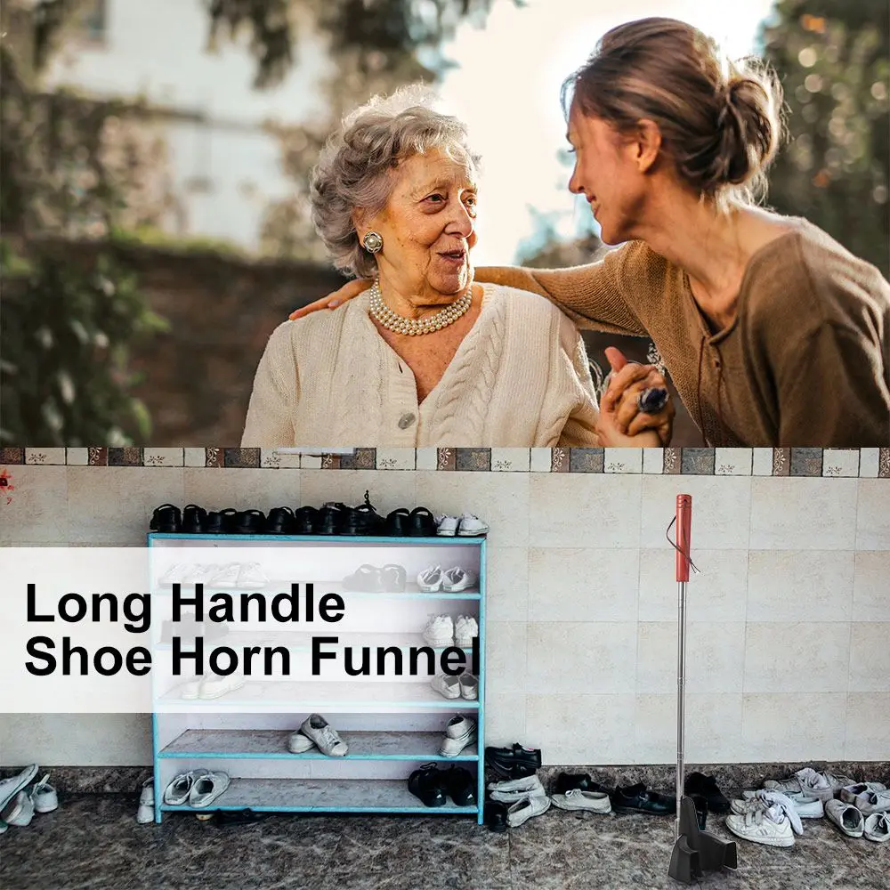 Shoe Puller Long Handle Shoe Horn Durable Without Bending Over Telescopic Shoehorn No Brace Easy To Take Shoe Lifter Wear Shoes