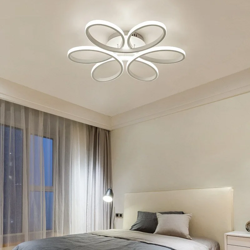 Simple Led Ceiling Lights Living Room Bedroom Dining Room Chandelier Indoor Decor Lighting Lamp Modern Home Flower Ceiling Light