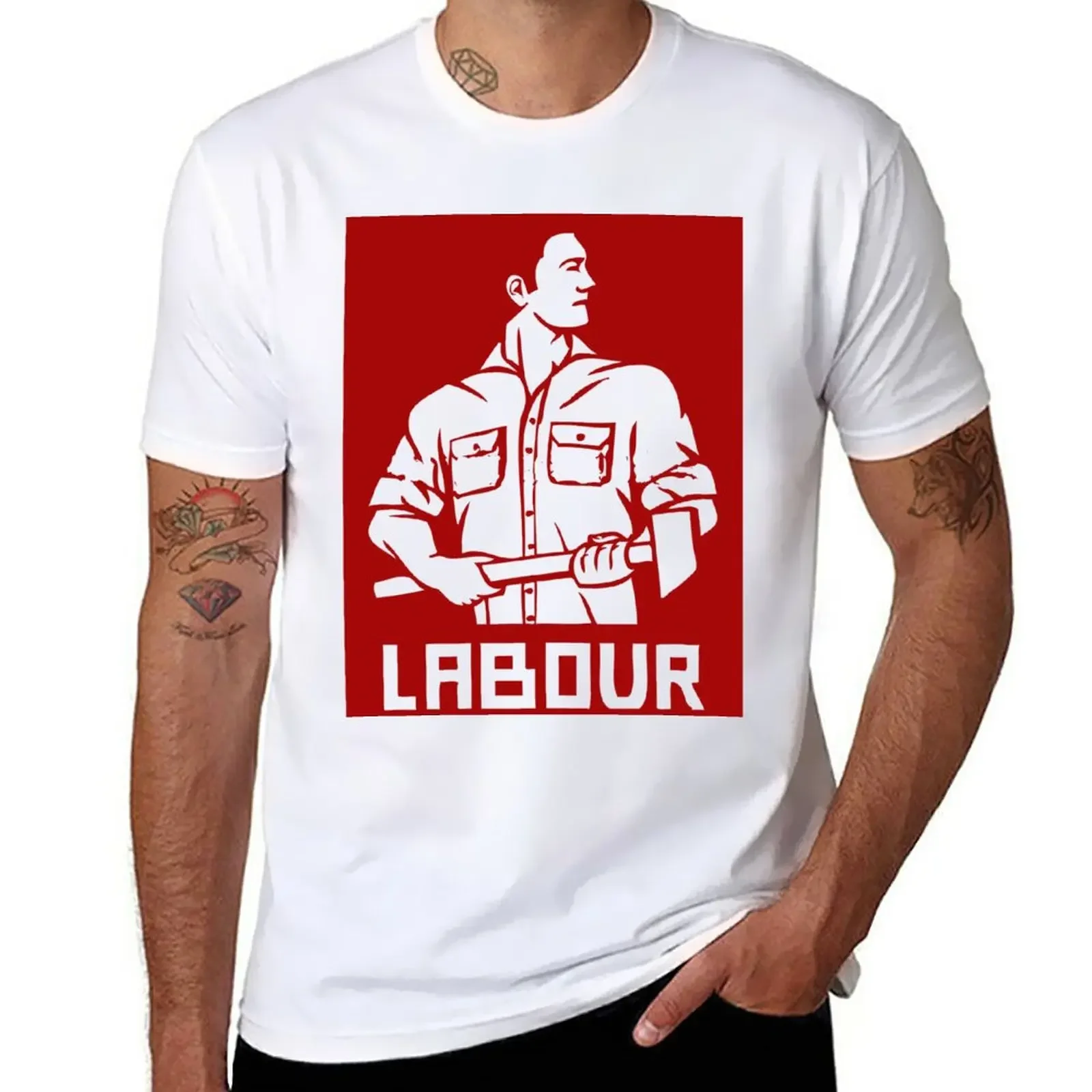 New LABOUR MOVEMENT T-Shirt man t shirt customizeds designer shirts mens designer t shirt