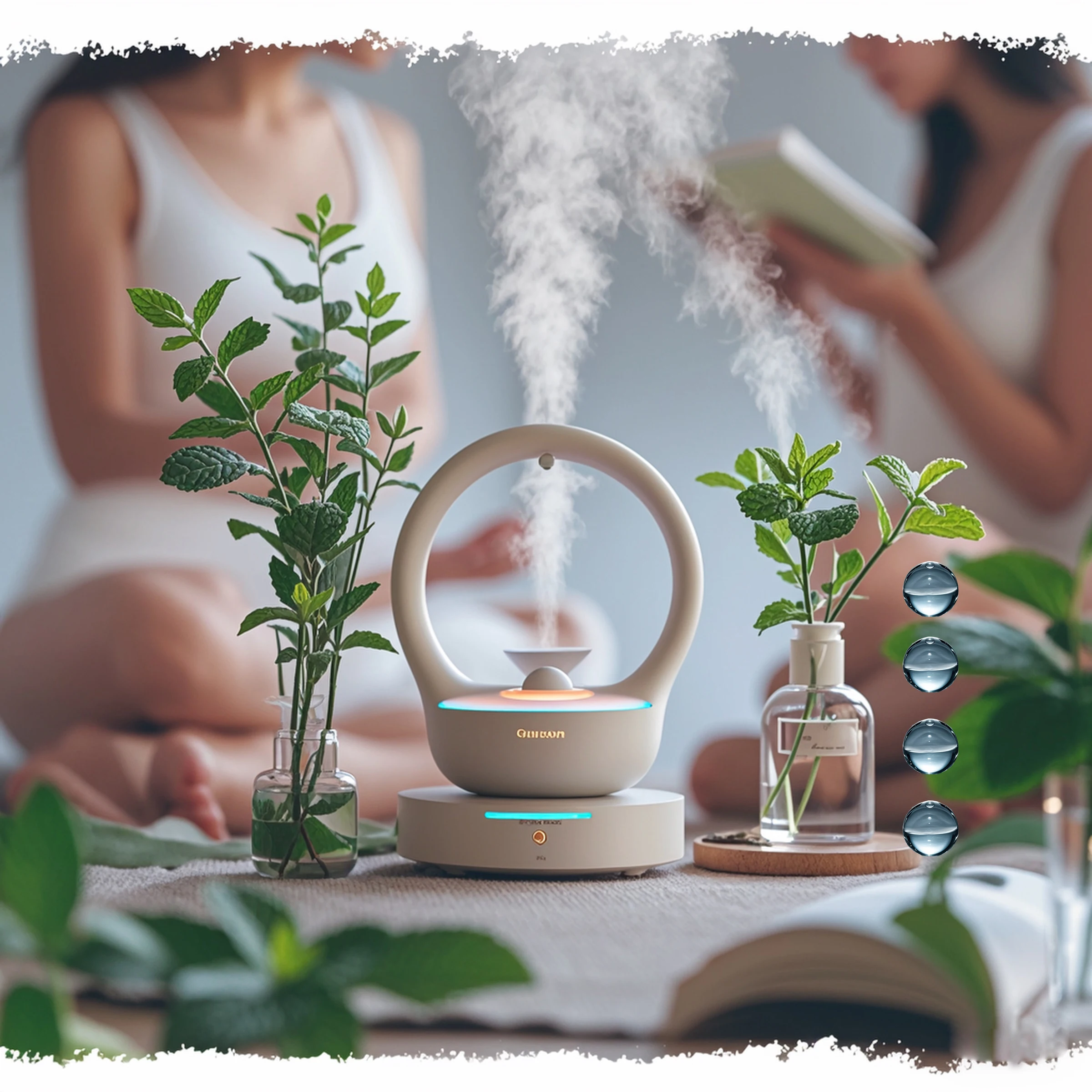 عطر النعناع النقي، مشتت من مستخلصات نباتية نقية، يضر رائحة منعشة تنقية الهواء. مثالية للمنزل