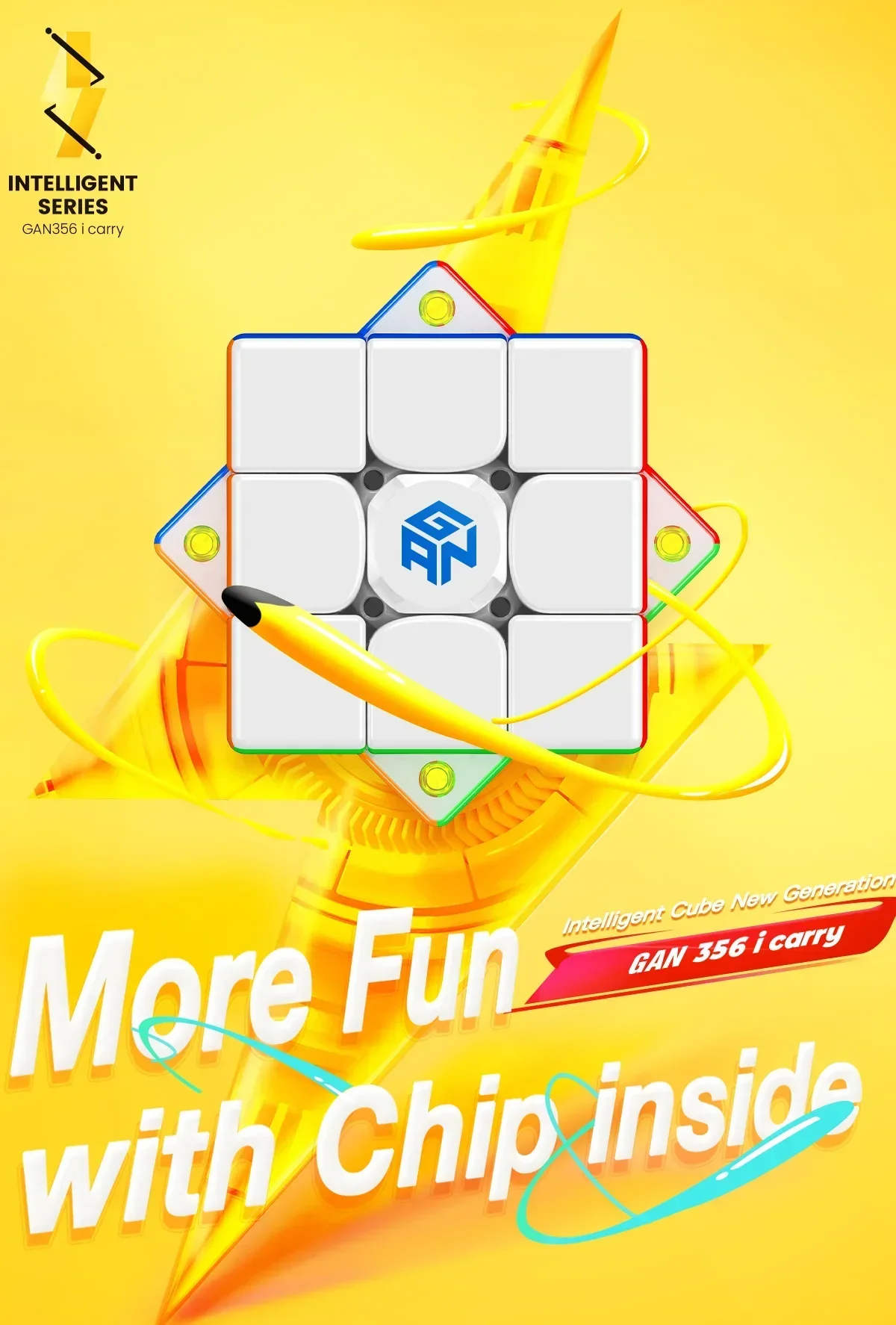 GAN 356 i Carry 3x3 magnetischer Zauberwürfel Smart Speed Puzzle mit Magneten GAN 356 Lernspielzeug Neue und authentische Marke GAN