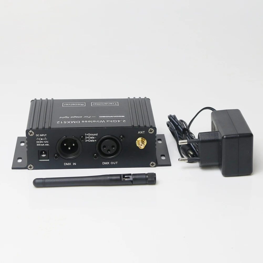 SCLS 512 Controlador inalámbrico Receptor Transmisor Pantalla LCD Potencia ajustable para Fiesta de DJ Disco Luz de barra de escenario-Enchufe de la UE