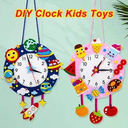 DIY Clock Kids Toys Arts Crafts Hour Minute Second For Children Montessori Educational Cognition Gift Early Preschool Education