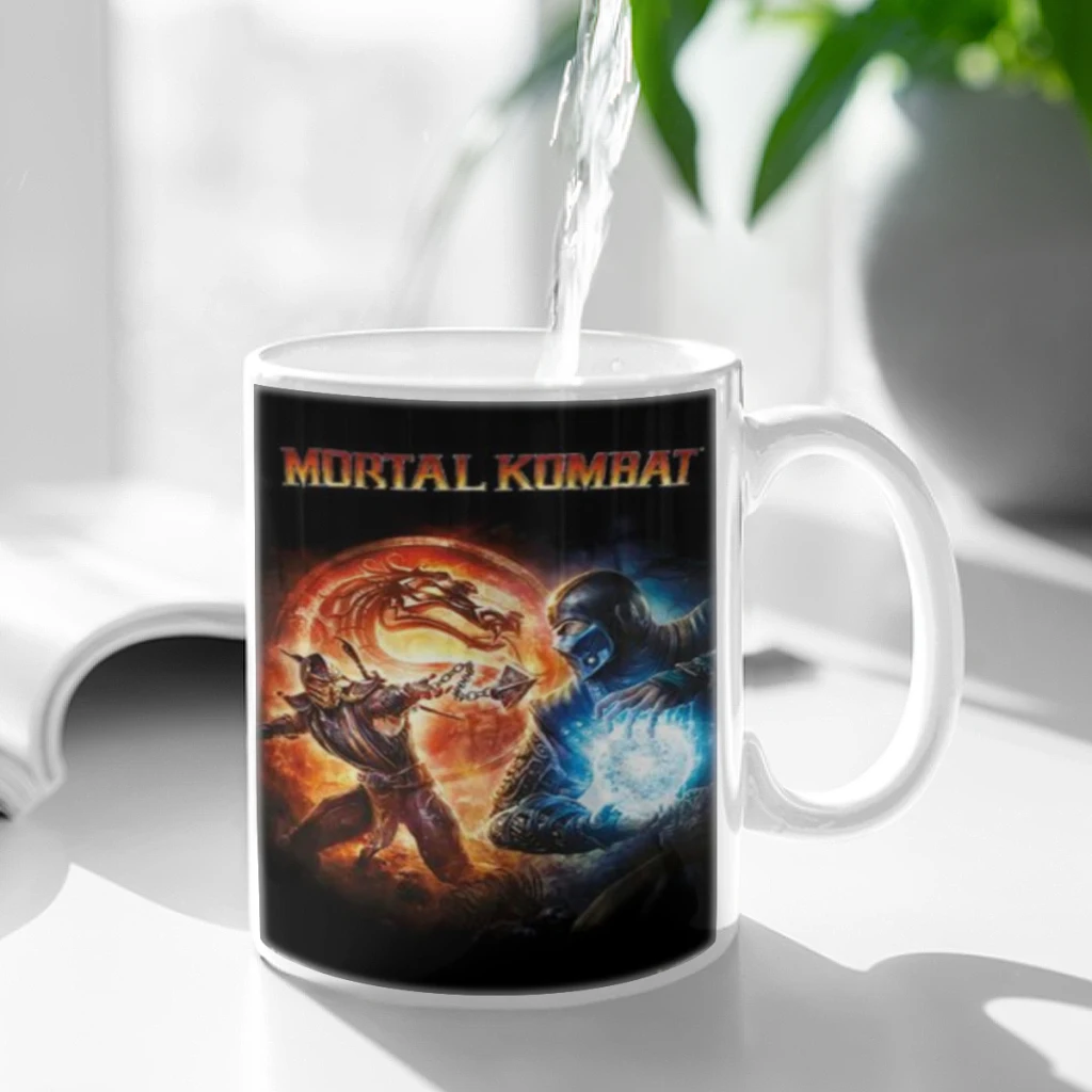 Mortal Kombat Cartoon Milk Mocha Cup Coffee Tea Cup Cute Animal Breakfast Dessert 11oz Milk Water Cup Gift