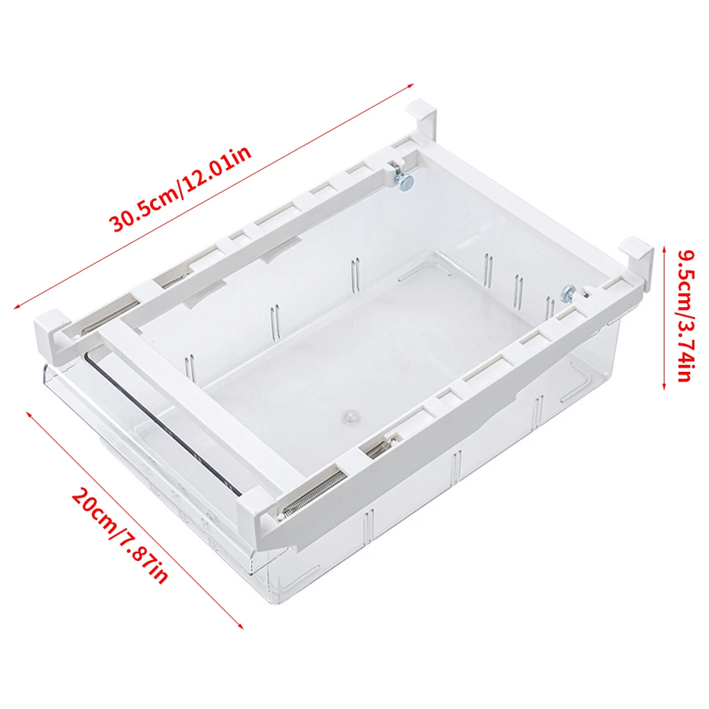 Egg Holder Plastic Refrigerator Storage Container Kitchen Drawer Fruit Box Organizer  4 Grids