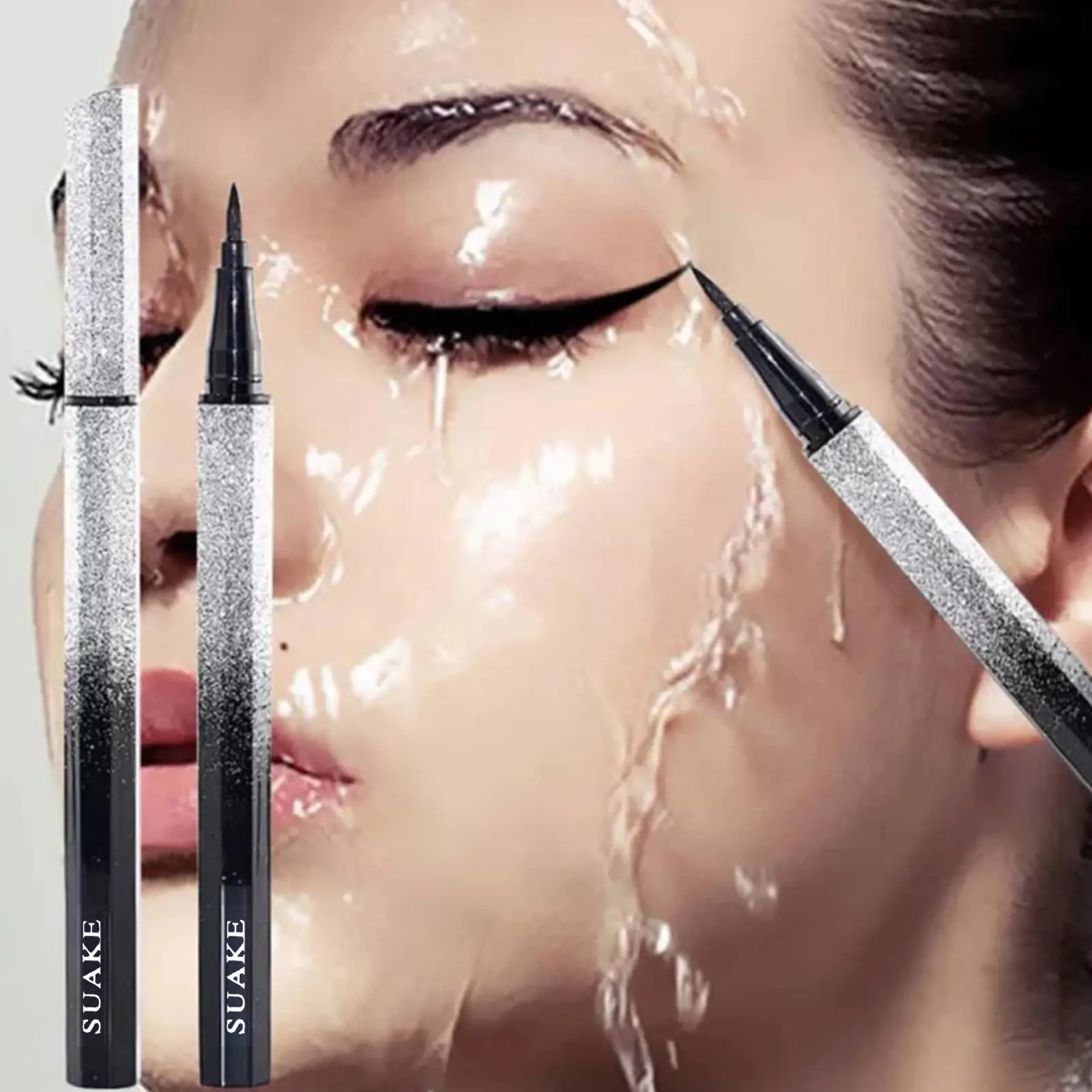 Liquid Eyeliner Long-lasting Waterproof Eye Liner Pencil Pen Makeup Cosmetic Tools Quick Dry Smooth Eye Liner Eyelash Pen