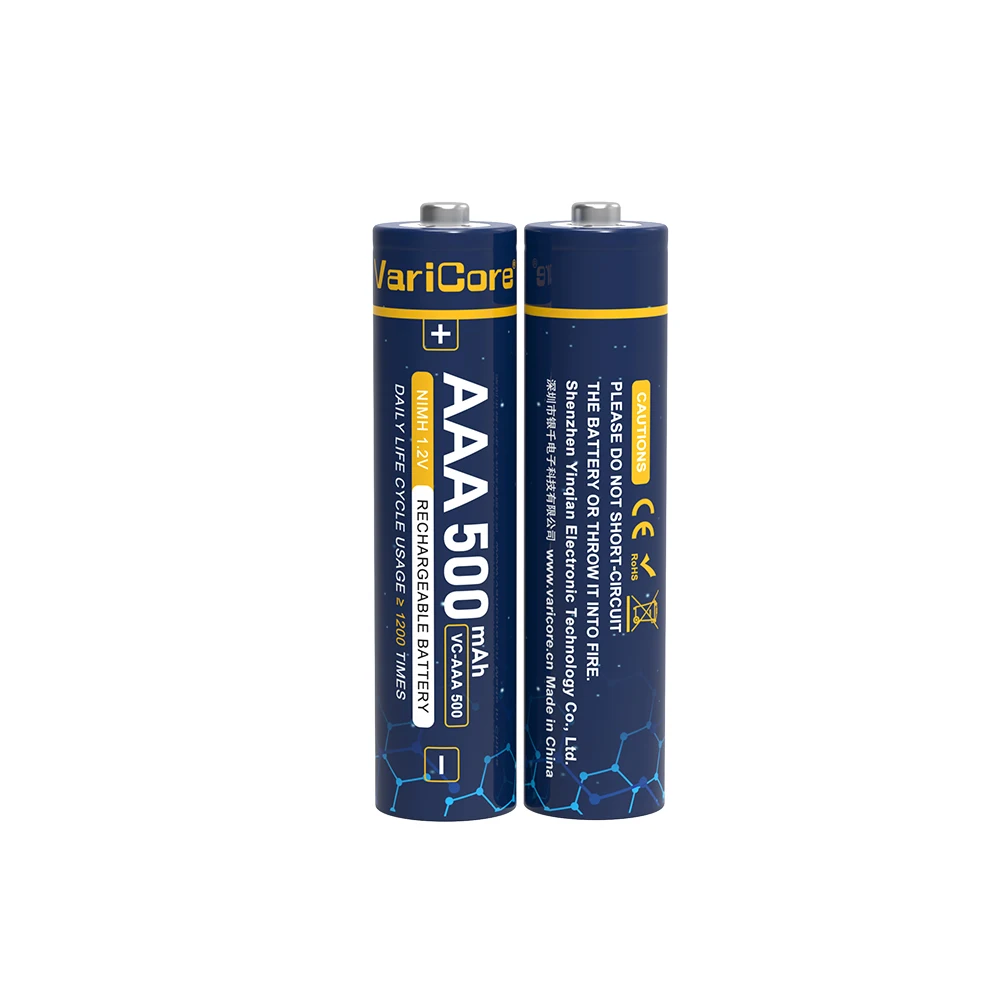 VariCore الأصلي AAA 500mAh NiMH بطارية 1.2 فولت بطارية قابلة للشحن لمصباح يدوي والألعاب وجهاز التحكم عن بعد