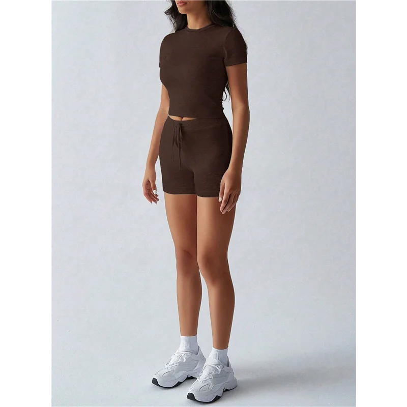 

ASDS-Women's Summer 2 Piece Outfits Skinny Shorts Tracksuit Sets