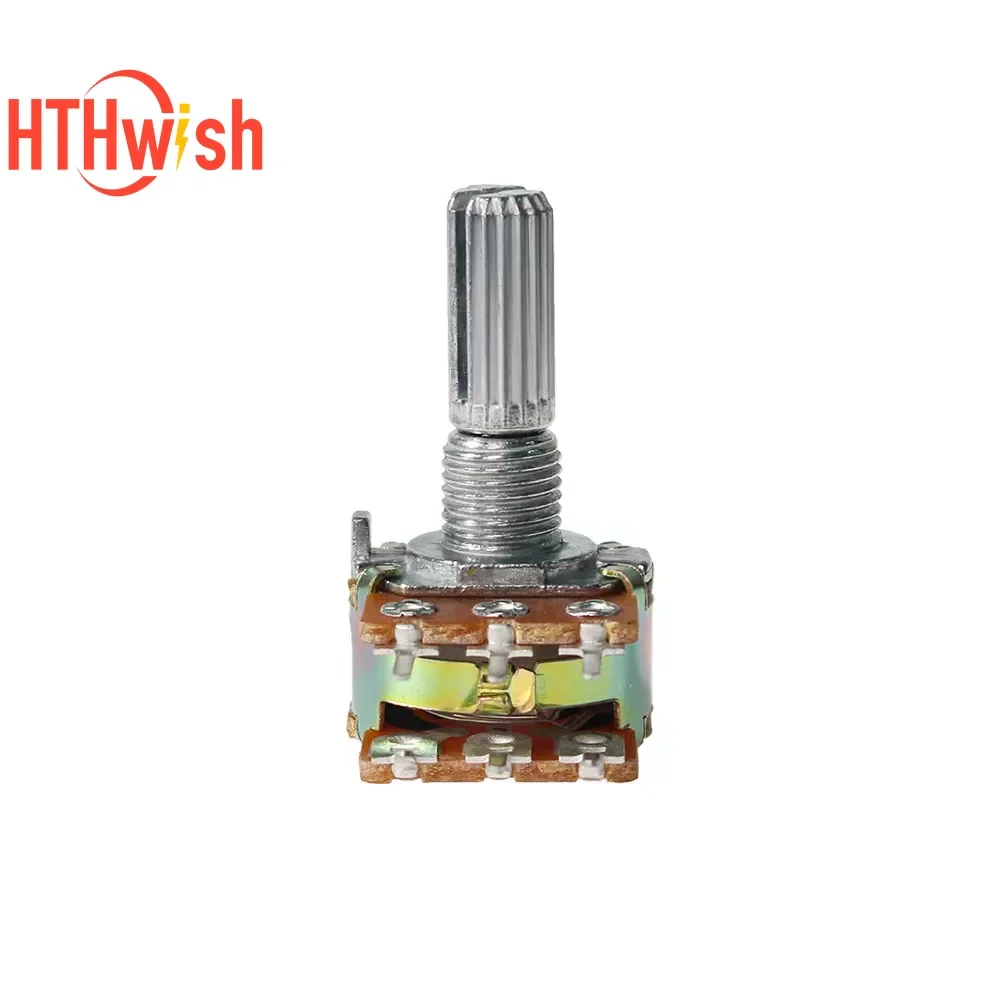 New 5pcs WH148 20MM 6Pin Dual Potentiometer B1K B2K B5K B10K B20K B50K B100K B250K B1M Ohm Variable Rotary Carbon Film Resistor