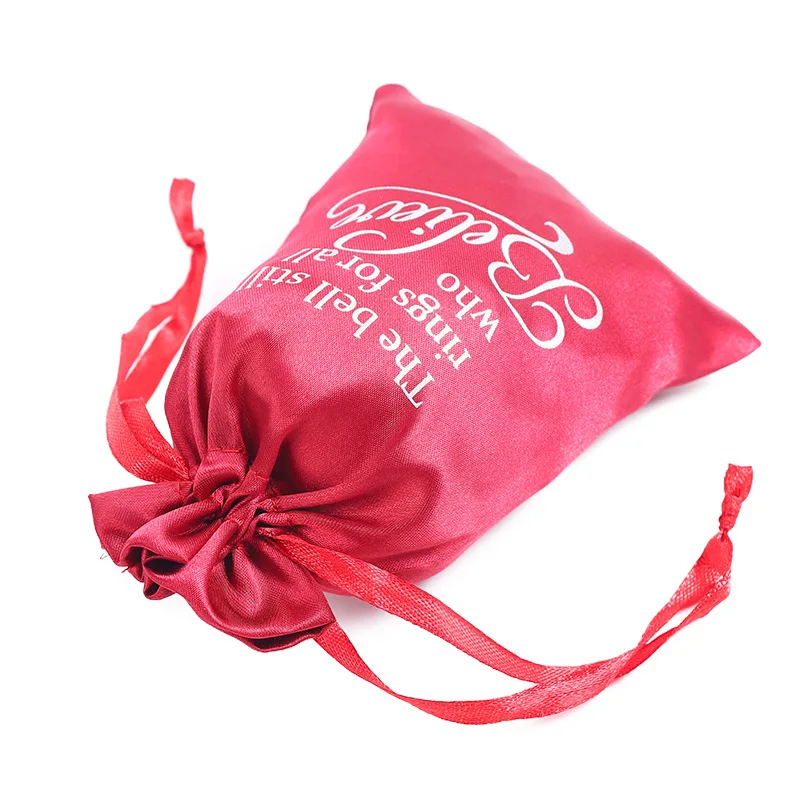50 قطعة حقيبة من الساتان الحريري الحقيبة الحلوى/هدية/النظارات الشمسية/الزجاج/المجوهرات/العطور/المكياج/الرموش/العذراء الشعر شعار مخصص الرباط حقيبة