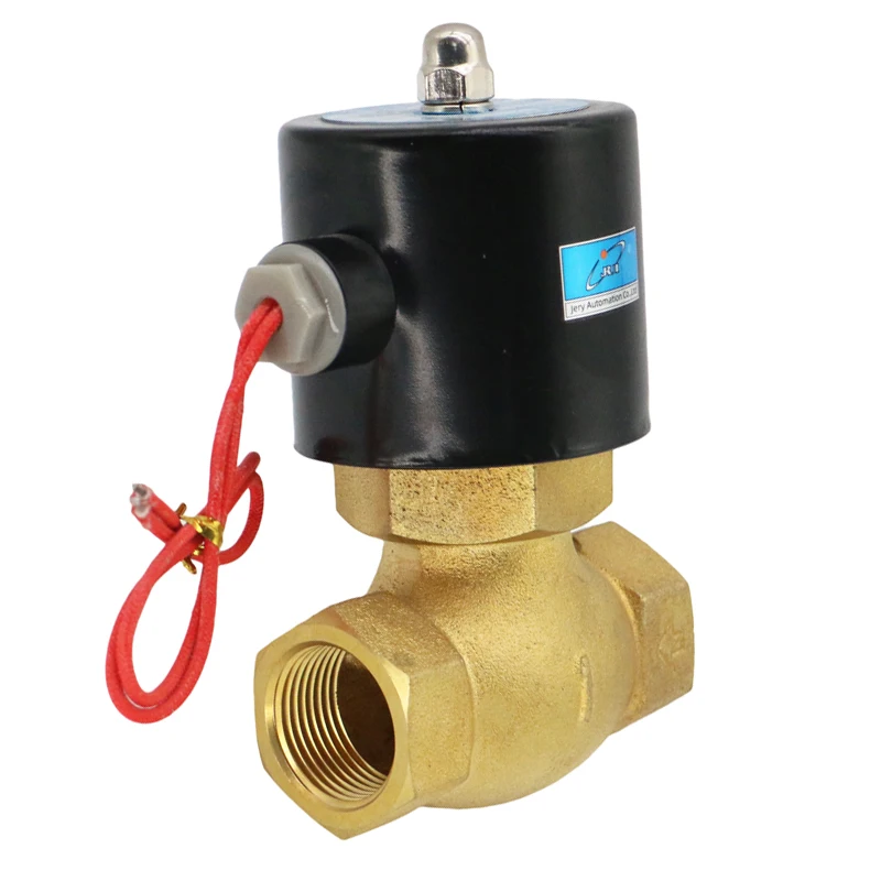 2L Series 2/2 Way High Pressure AC DC 12V 24V 110V 220V Steam Air Oil Water Solenoid Valves  Pilot Operated Brass Solenoid Valve