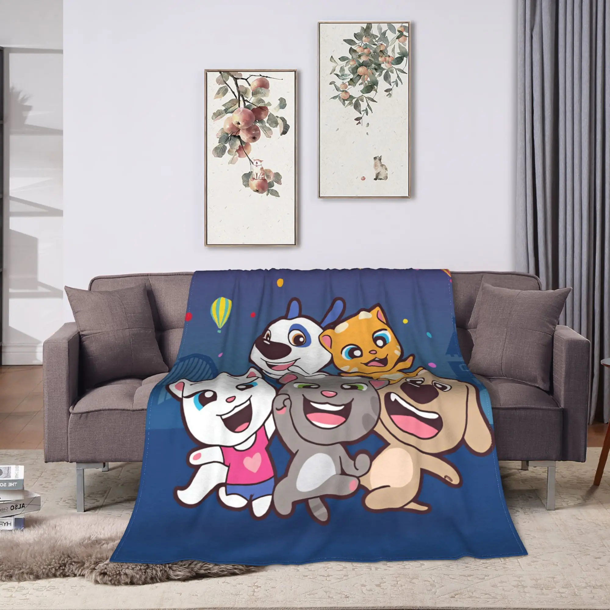 Decorative T-Talking T-Tom And F-Friends Flannel Blankets Girl  Super Soft Throw Blanket Spring Couch Bedspread Sofa Bed Cover