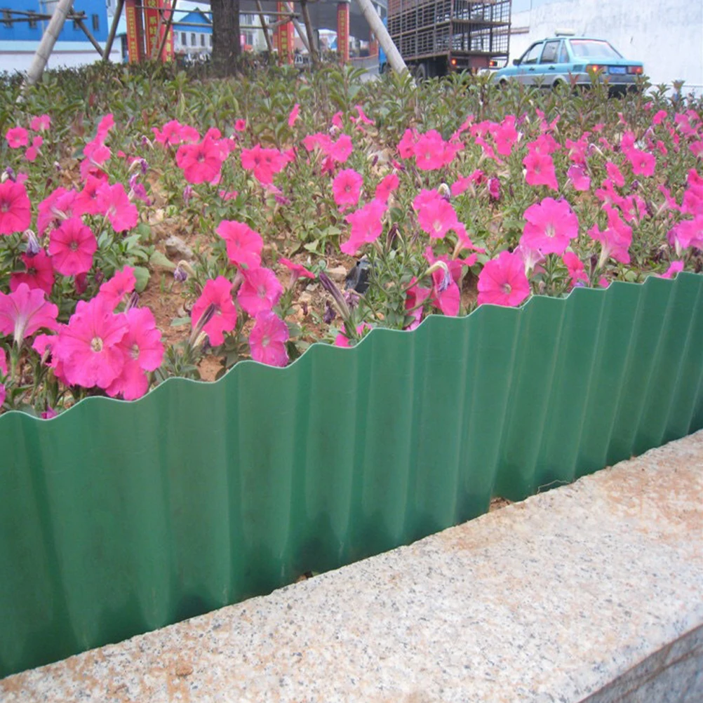

Plastic Lawn Edging 9Mx20CM Green Garden Fence Border Grass Bed Flower Railing Balcony DIY Plant Guardrail Weather Resistant