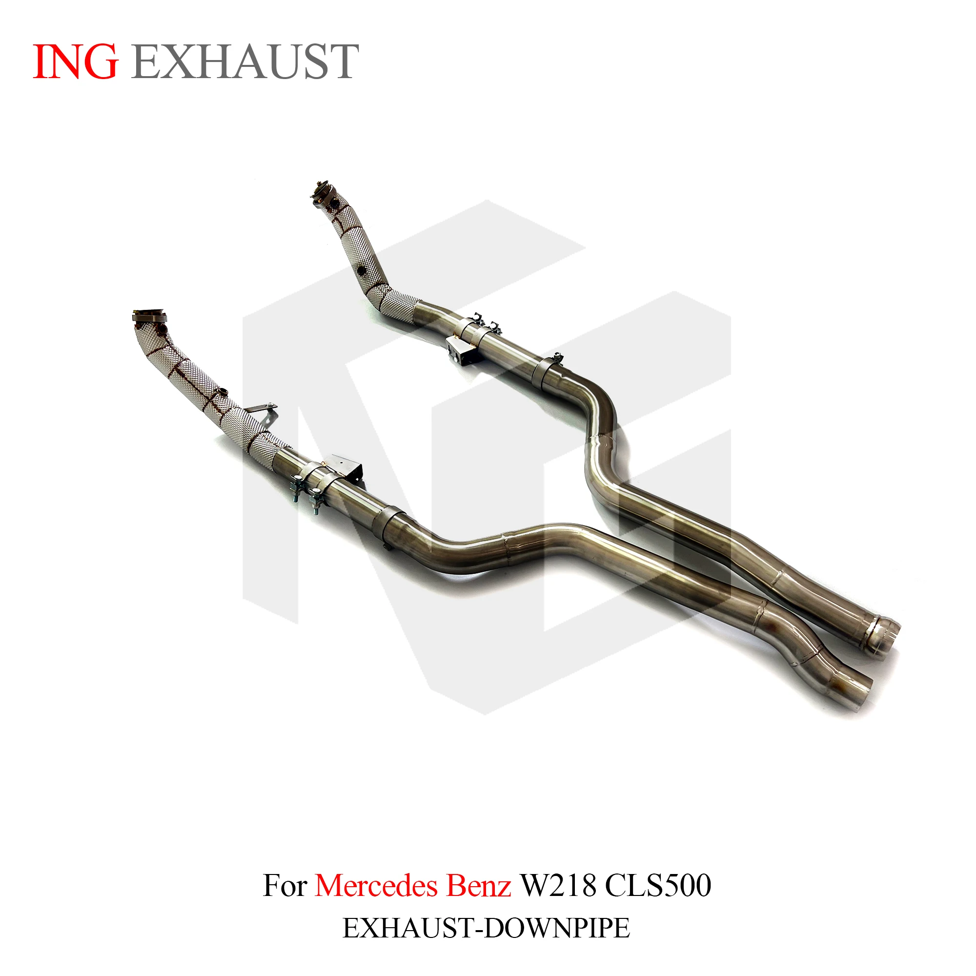 

ING ss304 Exhaust Catless Downpipe for Mercedes Benz CLS500 W218 4.0t Engine Heat Nozzler Header Tube Race Customize DIY System