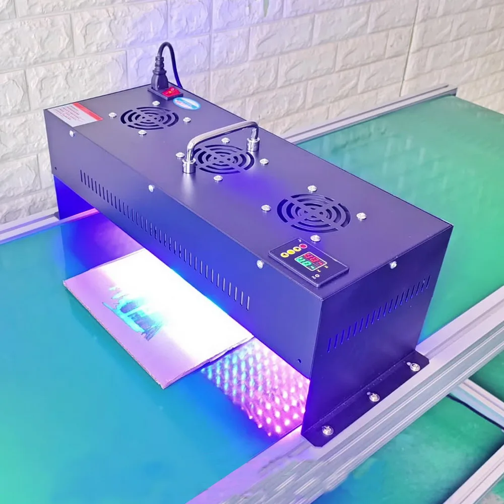 720W 615mm Length 395nm 365nm 405nm PLC Ultraviolet Light Curing Machine Lamination LED Resin Conveyor UV Curing Lamp