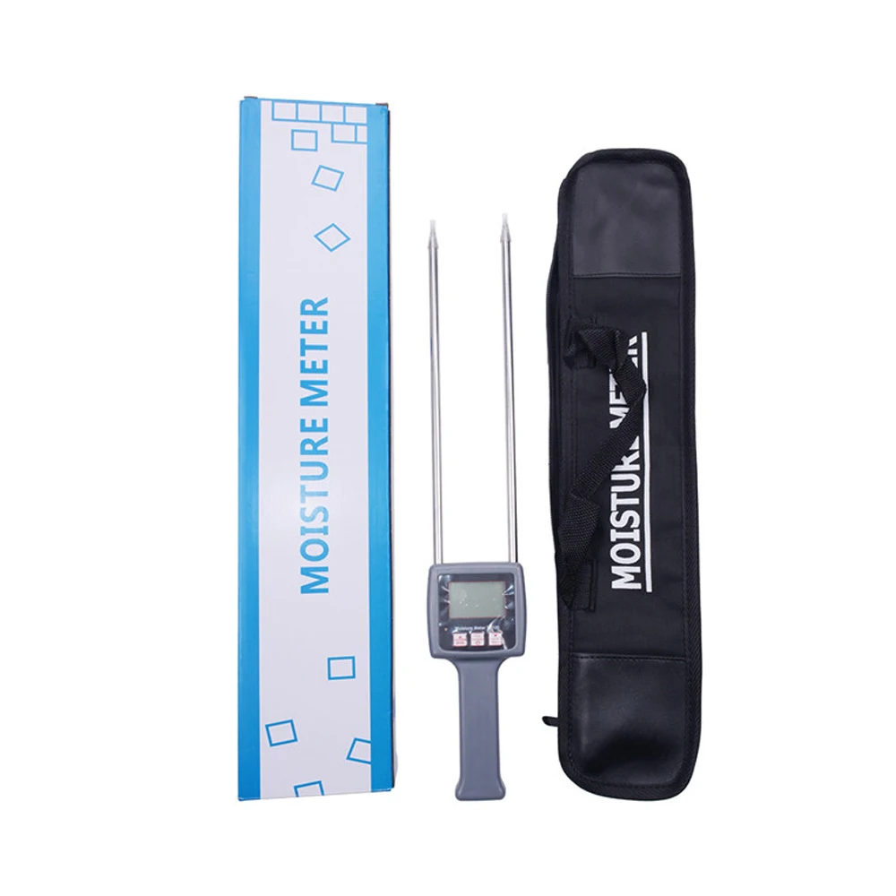 TK100 Fibre Moisture Meter Digital LCD Backlight For Wood Fiber Grains Hay Straw Chinese Medicine Box 0-80% Accuracy ±0.5%