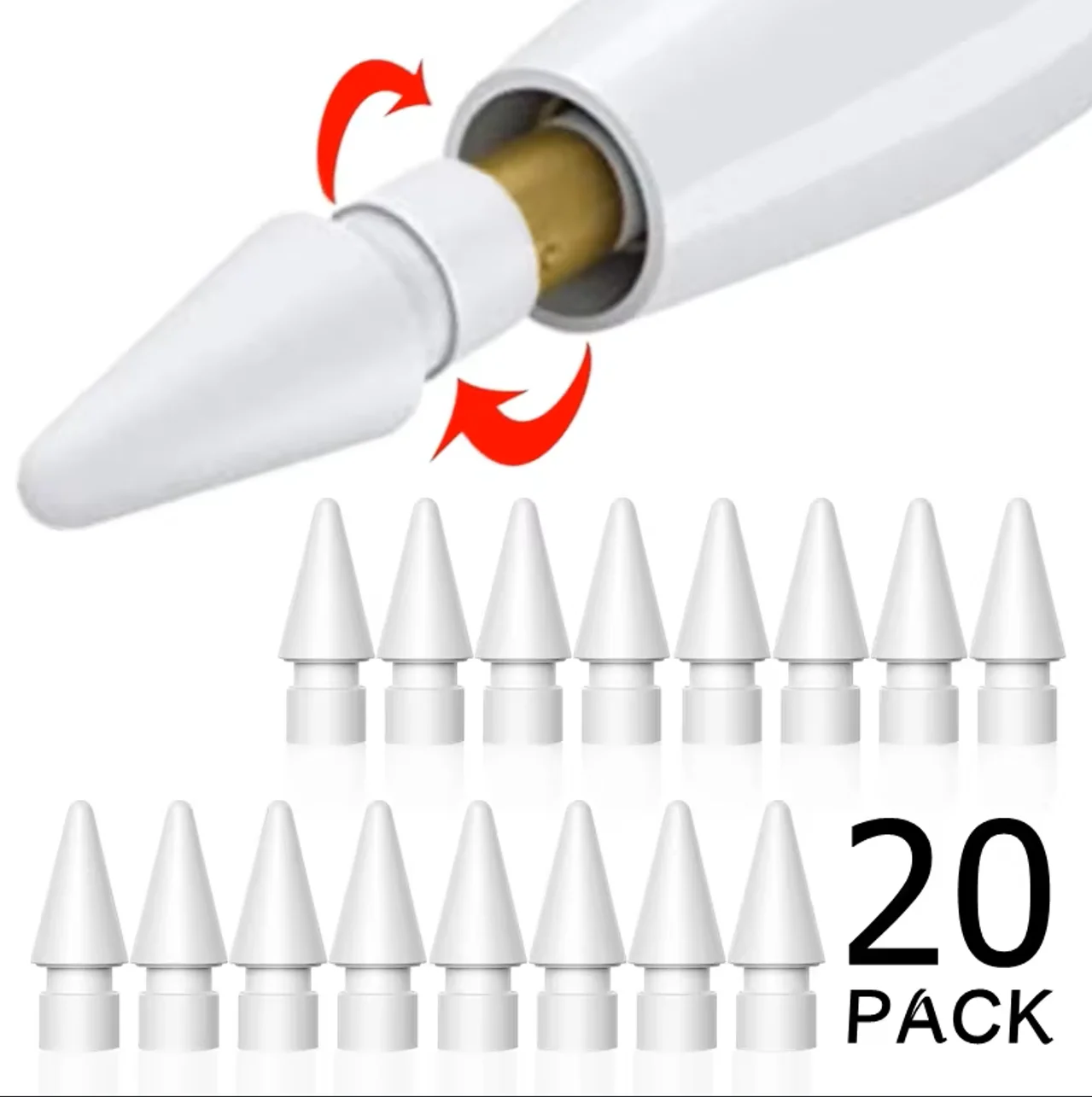 Replacement Pencil Suitable for Apple Pencil 1St/2Nd Generation Ipencil, Compatible with iPad Pro Pencil 1/2, Fine Texture, Fine Tip