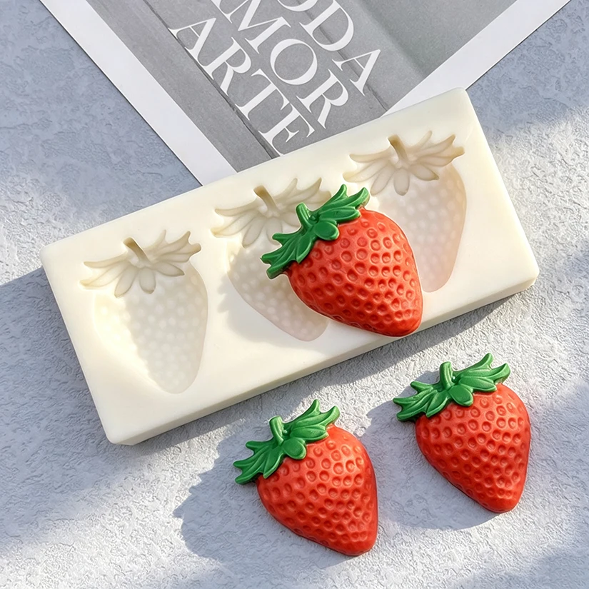 Strawberry Silicone Sugarcraft Mold Resin Tools Cupcake Baking Mould Fondant Cake Decorating Tools
