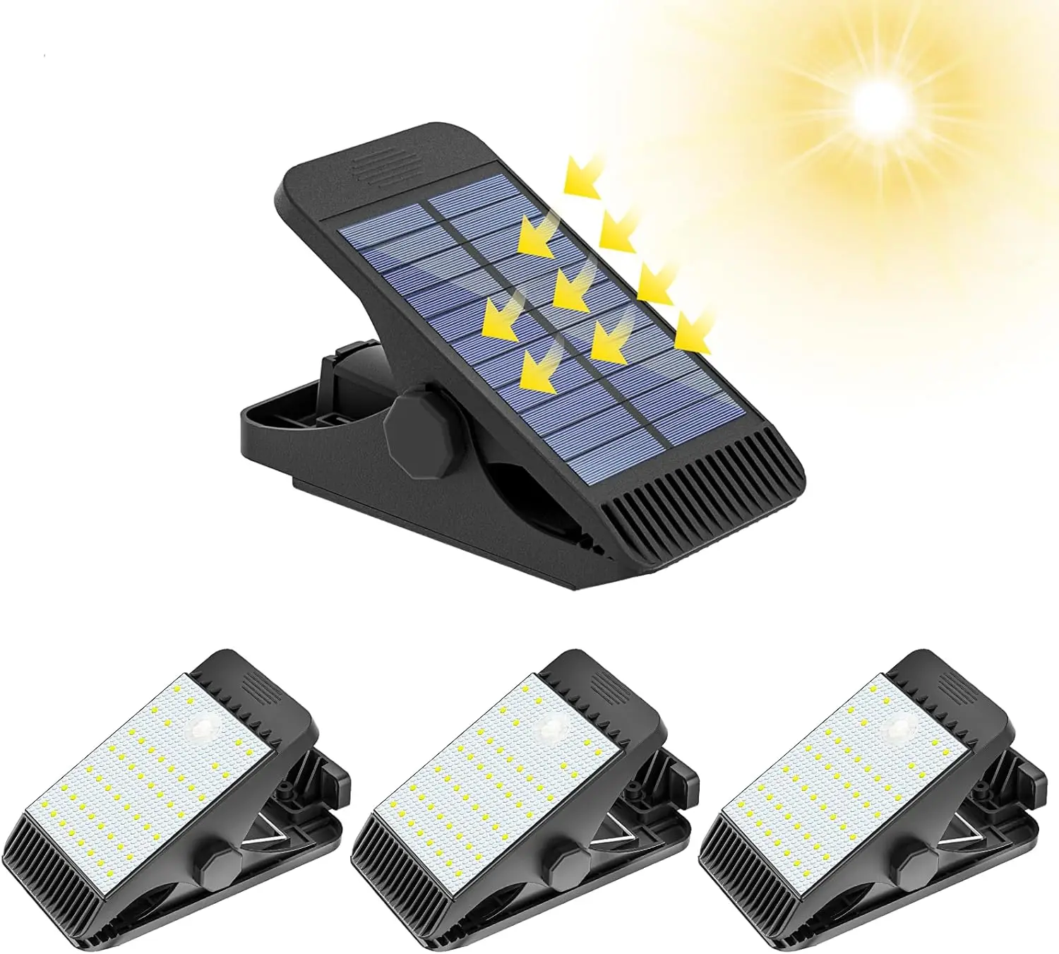 

Solar Lights 48LEDs with Motion Sensor, Waterproof IP65, 3 Mounting Options for Outdoor Use (4 Pack)