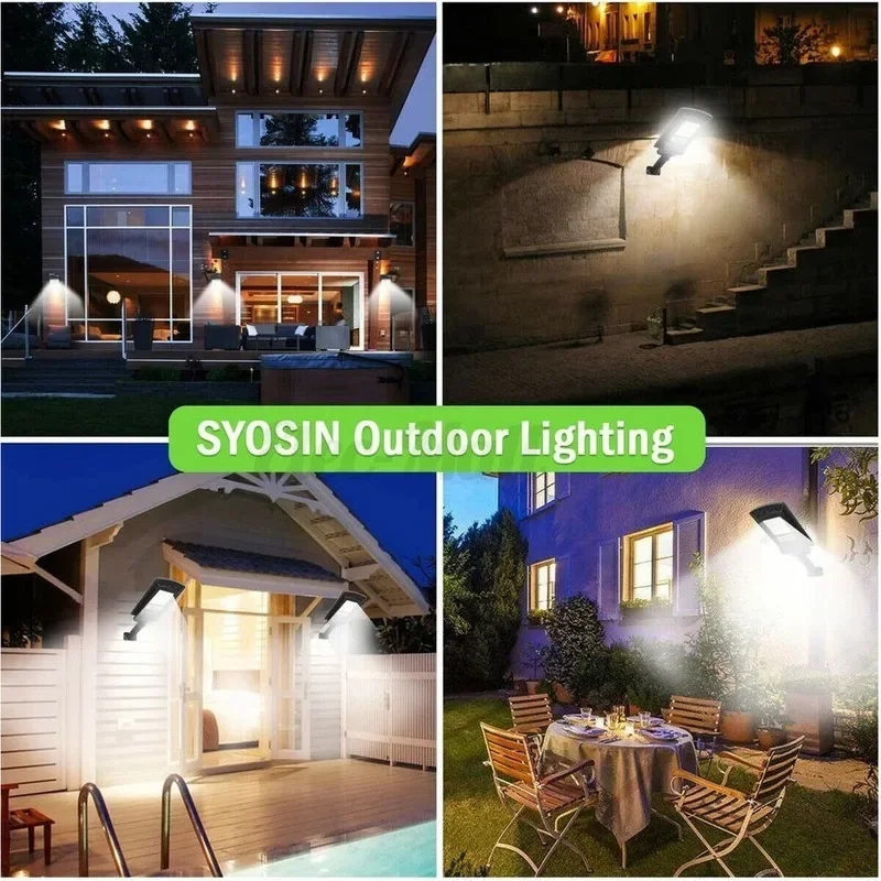 1PC Solar Lights Outdoor with 3 Mode Waterproof Motion Sensor Security Lighting LED Wall Street Lamp for Garden 30/72COB