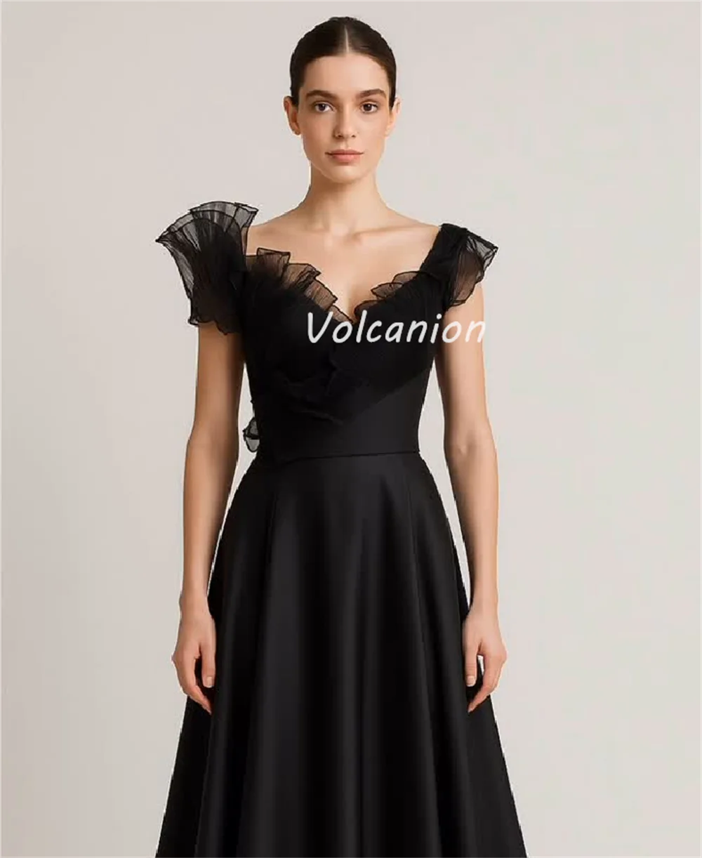Customized Modern Style Retro Jersey Ruched A-line Off-the-shoulder Long Dresses Bespoke Occasion Dresses Simple High Quality