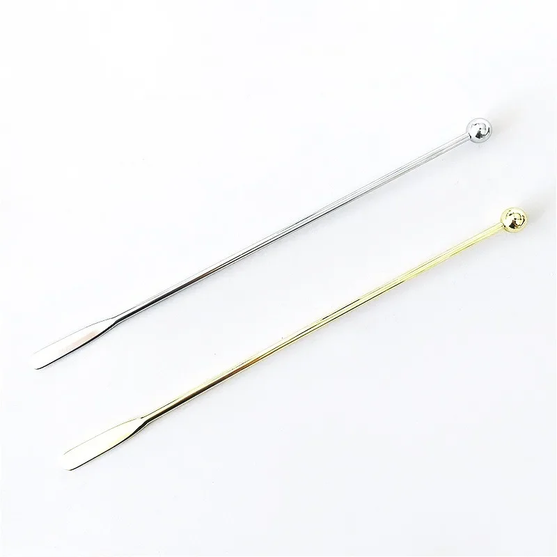 Metal Stirring Stick Gold Silver Stainless Steel Double Head Stirring Spoon Handmade DIY Wax Toning Candle Making Auxiliary Tool