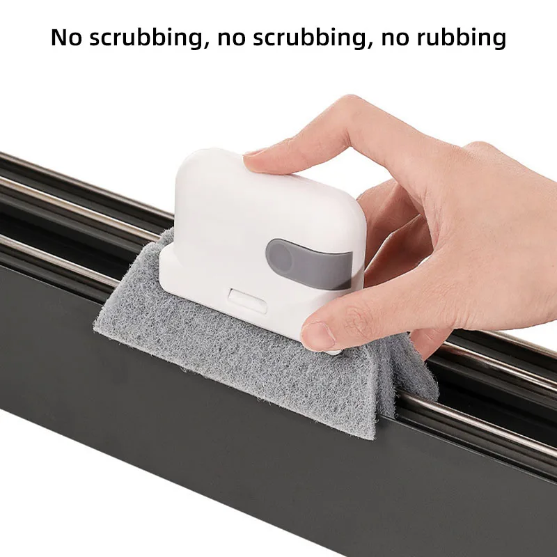 Window Groove Cleaning Brush Seam Door Gap Windows Slot Corner Cleaner Brush Scouring Cloth Household Glass Cleaning Tools