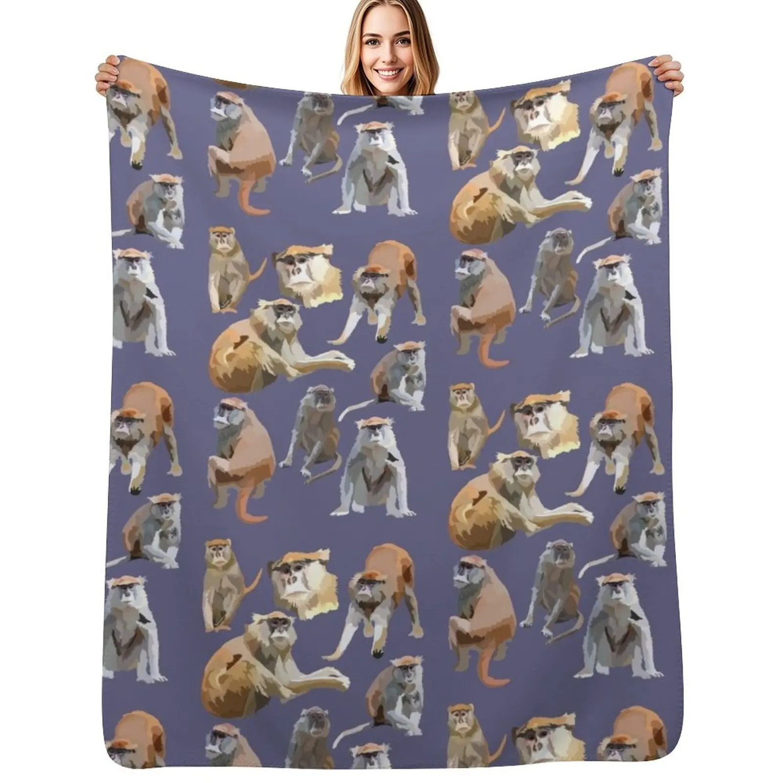

P is for Patas Monkey Throw Blanket For Decorative Sofa Polar Camping Blankets For Baby Blankets