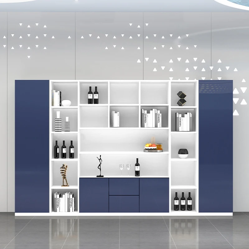 *Custom Paint Simple Modern Wooden Office Storage Cabinet Fashionable File Combination for Office Building