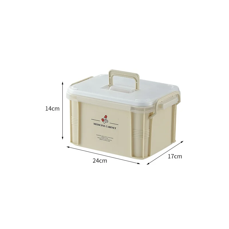 Grande capacidade Multi-layer Home First Aid Kit portátil Medicine Box, Small Medicine Storage Box, comumente usado