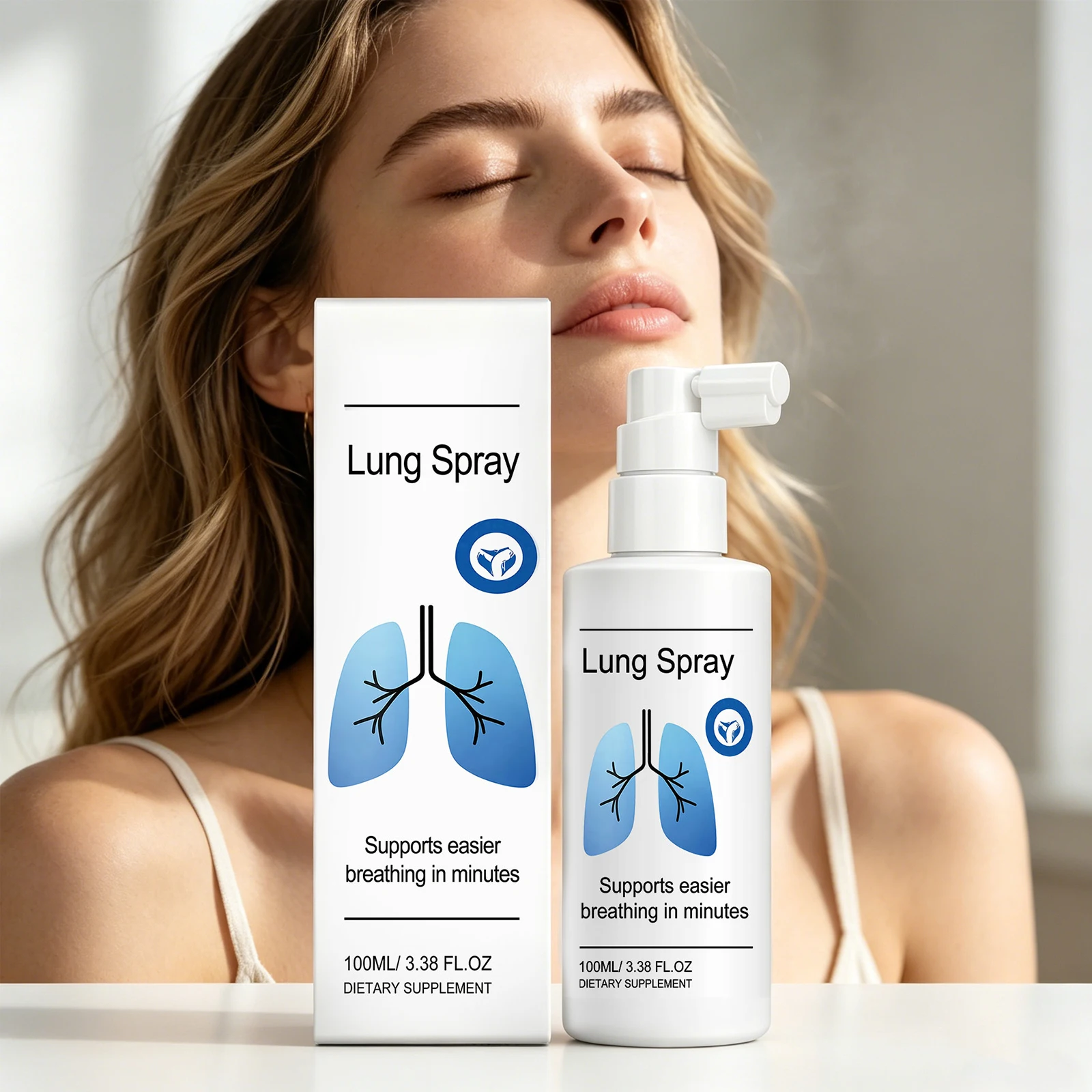 Herbal Lung Cleansing Spray Dissolve Excess Mucus Soothe Discomfort Respiratory Health Support Improve Breathing Daily Lung Care